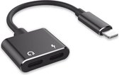 Zwarte Kabel Adapter Splitter Lightning Voor De iPhone 7 / 8 / Plus / X