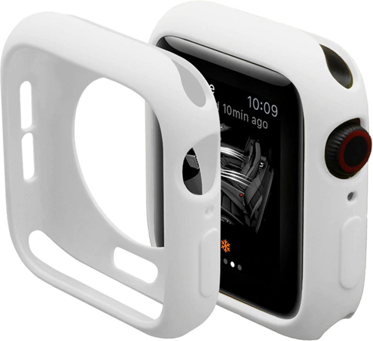 KELERINO. Case geschikt voor Apple Watch 38mm - Bescherm hoesje - Wit