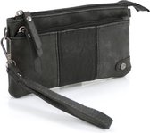 Handige portemonnee – tasje zwart met voorvak