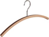 De Kledinghanger Gigant - 4 x Garderobehanger Object 1 beukenhout met walnoten fineer, 45 cm