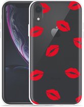 Geschikt voor Apple iPhone Xr Hoesje Red Kisses - Designed by Cazy