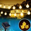 J-Pro Tuinverlichting op Zonne-Energie - 50 Solar LED 7m - Cristal Lichtslinger ø2,5cm - Lichtsnoer