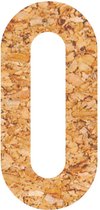 kurk - muurletter - plakletter - prikbord - kurk - vegan – letter - O - 58 cm hoog