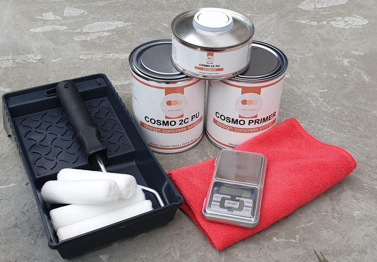 Betonnen aanrechtblad sealer | COSMO complete set |Sealer voor betonnen aanrechtbladen, tafels en wasbakken