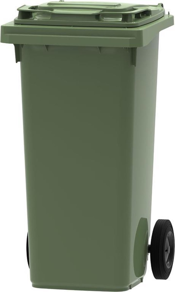 Kunststof Rolcontainer Afvalcontainer Mini-container 120 Liter Groen