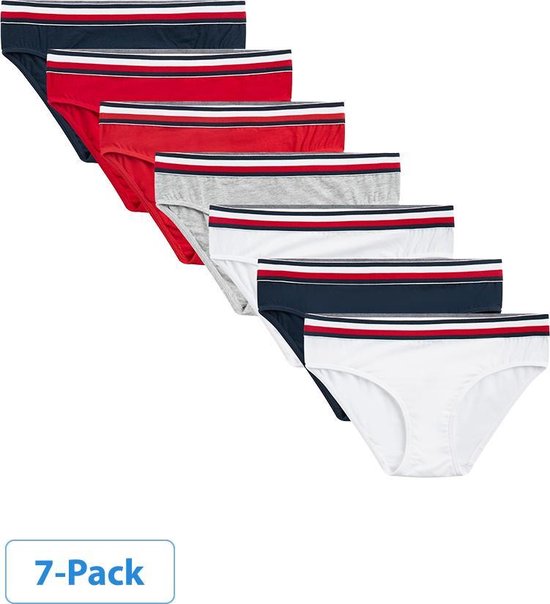 Tommy Hilfiger - Meisjes - 7-Pack Bikini Slips Navy - Blauw - 152/158 |  bol.com