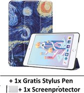 Smart Cover Book Case Hoes Geschikt Voor Apple iPad 10,2 Inch (2019/2020) - Tri-Fold Multi-Stand Flip Sleeve - Beschermhoes Met Screen Protector & Stylus Pen -  Van Gogh