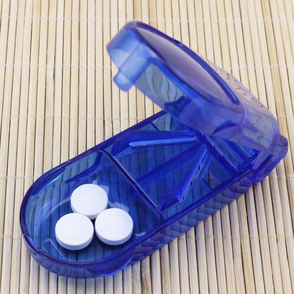 Medicca - Pillensnijder - Pillensplitter - Pillendeler - Medicijnsnijder - Medicijnen Organizer - Tablettensplitter - Blauw