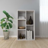 Boekenkast 45x25x80cm Wit (Incl Magazine Houder) - Boeken kast - Boekenrek - badkamer rek - Woonkamer rek