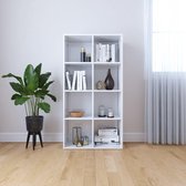 Boekenkast 66x30x130cm Wit (Incl Magazine Houder) - Boeken kast - Boekenrek - badkamer rek - Woonkamer rek