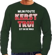 Foute Kersttrui / sweater - Mijn Kerst trui zit in de was- groen voor heren - kerstkleding / kerst outfit S (48)