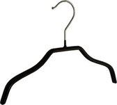 De Kledinghanger Gigant - 20 x Blouse / shirthanger metaal met zwarte anti-slip coating, 28 cm