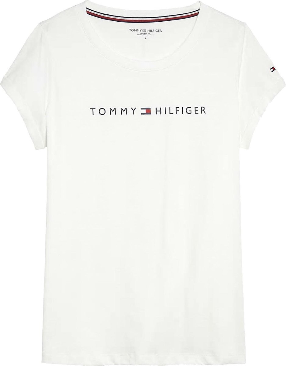 Absurd baden Bengelen Tommy Hilfiger - Dames - T-Shirt Logo - Wit - M | bol.com