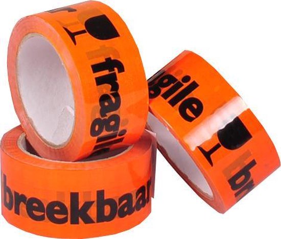Breekbaar tape - 6 rollen per verpakking | bol.com