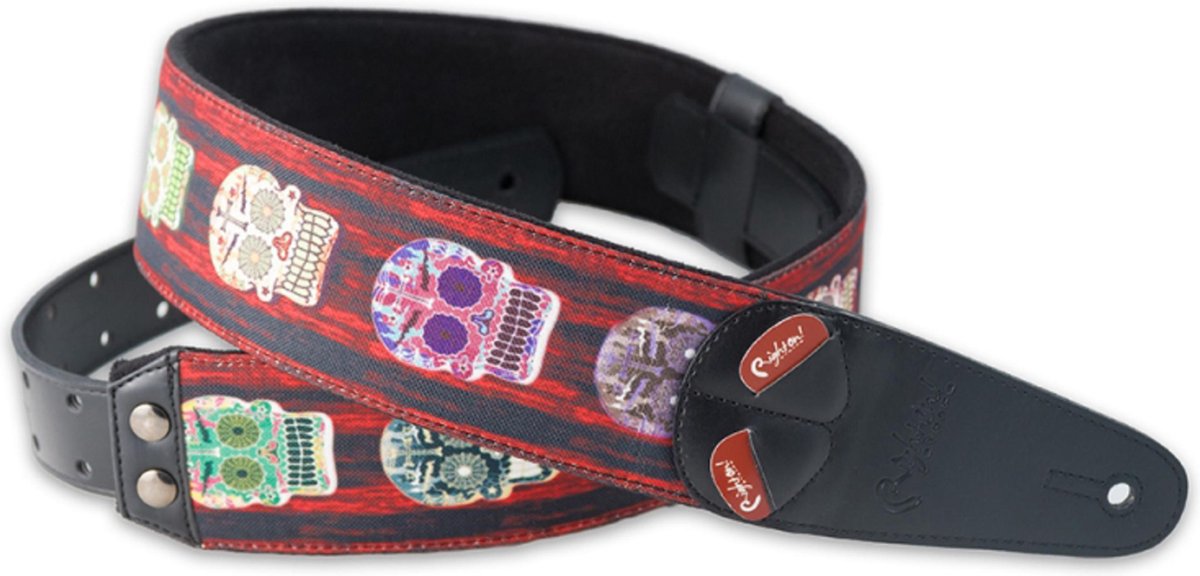 RightOn! Straps Mojo Skulls - Gitaarband