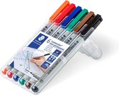 STAEDTLER Lumocolor F non-permanent pen - Box 6 kleuren