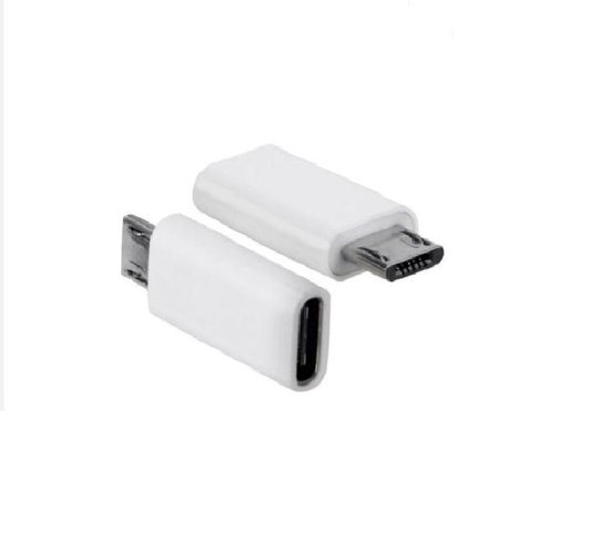 Type C Naar Micro USB Android Telefoon Kabel Wit Adapter Oplader Converter  voor... | bol.com