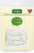 Katy Sue Mould Mini Plaque - Seasons Greetings