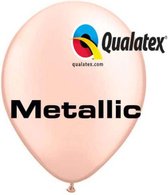 Qualatex Ballonnen Metallic Perzik 30 cm 100 stuks