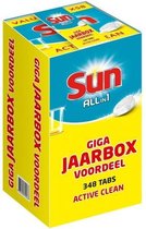 SUN ALL-IN-1 ACTIVE CLEAN VAATWASTABLETTEN JAARBOX - 348 Tabletten