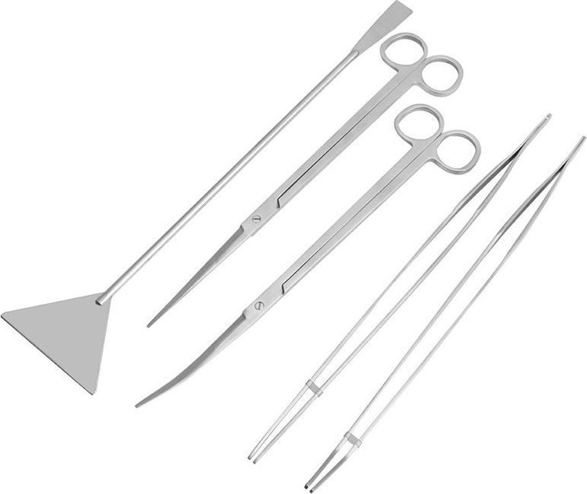 5 in 1 RVS Aquarium Tank Waterplant Pincet Schaar Tool Set Aquariums & Vis Starter Kits