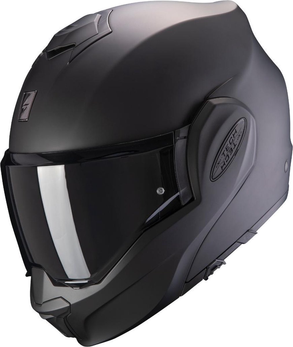 Scorpion Exo-Tech Solid Mat Zwart Systeemhelm - Motorhelm - Maat XL
