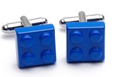 Manchetknopen - Lego Legoblokje Blauw