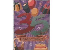 Verjaardagskaart 35 Jaar - Wenskaart Verjaardag - Kaart 35 Jaar