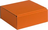 Geschenkdoos ribbelkarton 15x14x5,5cm ORANJE (100 stuks)