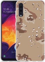 Galaxy A50 Hoesje Army Desert Camouflage - Designed by Cazy