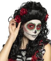 Boland - Pruik Catrina Zwart - Krullen - Lang - Vrouwen - Day of the dead