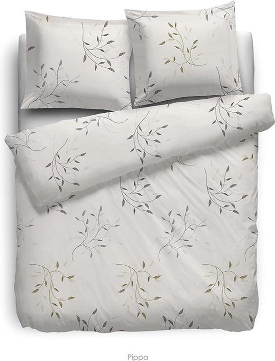 HNL Housse de Couette Pure Cotton Pippa - Simple - 135x200 + 80x80 cm - Blanc Cassé