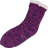 Huissokken Antislip Two-Tone Fuchsia/Navy - Maat 36-41