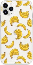 Fooncase Hoesje Geschikt voor iPhone 11 Pro - Shockproof Case - Back Cover / Soft Case - Bananas / Banaan / Bananen