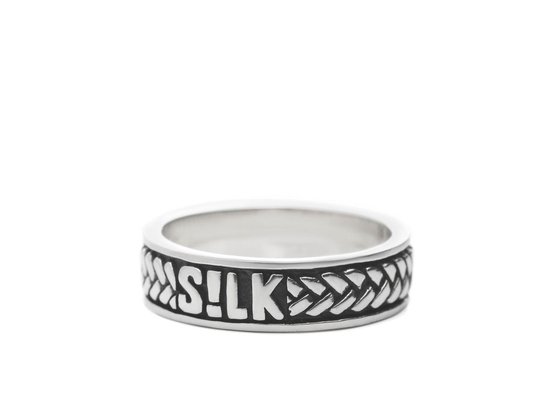 SILK Jewellery - Zilveren Ring - Alpha - 130.21 - Maat 21,0