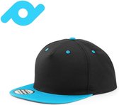 Senvi Snapback met Platte Klep - Zwart/Blauw