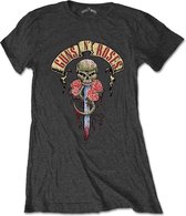 Guns N' Roses - Dripping Dagger Dames T-shirt - S - Grijs
