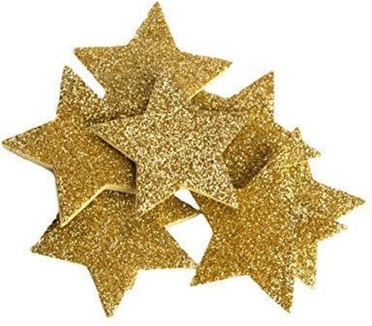 Houten kerstknijpertjes Setje Gouden ster l LooK Handgemaakt