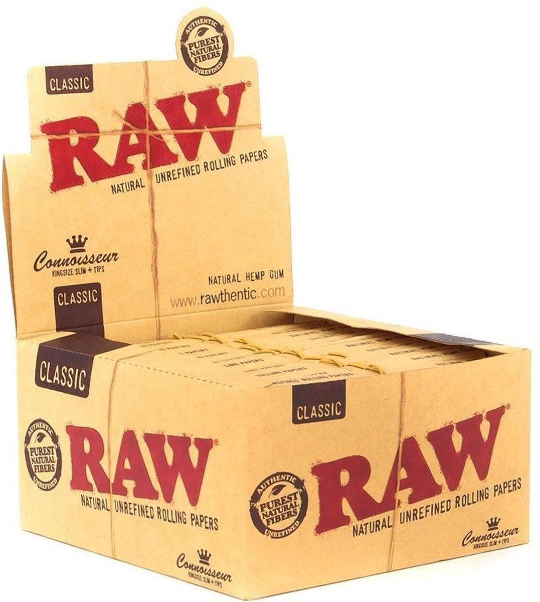 RAW - RAW CONNAISSEUR PAPIERS À ROULER KING SIZE TIPS