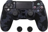 PS4 controller silicone hoes Playstation 4 - camouflage zwart/grijs