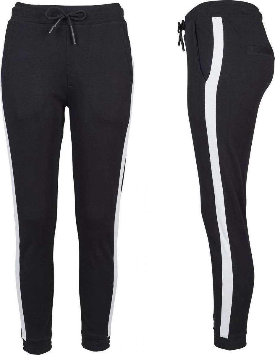 Canda Joggingbroek zwart-wit casual uitstraling Mode Broeken Joggingbroeken 