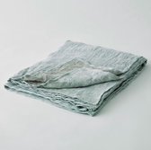 Plaids Cocooning - linnen deken - linnen plaid - Le Guéthary mint - groen - Superzacht - 200 cm x 140 cm