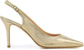 Lina Locchi Vrouwen Leren  Sandalen / Damesschoenen L1127 - Goud - Maat 37