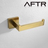 AFTR® Toiletrolhouder Goud - WC Rolhouder - Gouden WC Rol Houder | Brushed Gold - Mat Goud | Luxe - Design