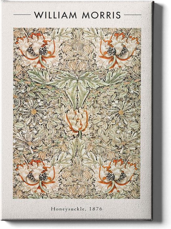 Walljar - William Morris - Honeysuckle II - Muurdecoratie - Canvas schilderij