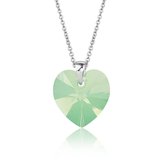 Montebello Ketting Fleur HZ428 - Swarovski® Hart - 925 Zilver Gerhod. - Ø14mm - 42cm