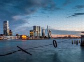 Skyline van Rotterdam op Puzzel - Lastige Puzzel 500 stukjes | Erasmus Brug - Rotterdam - Steden