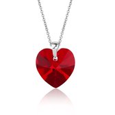 Montebello Ketting Fleur HZ426 - Swarovski® Hart - 925 Zilver Gerhod. - Ø14mm - 42cm