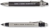 KOH-I-NOOR 5311 en 5312 - Metalen vulpotlood met mechanische koppeling - stiftdikte 5.6 mm - SET van 2 - zwart en zilver