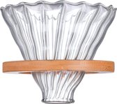 House of Husk® Glazen Koffie Filter - Drip Coffee - Pour Over - Koffiefilter Houder - Maat 2